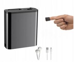 Slaptas mini diktofonas su magnetu, 8GB, ausinės