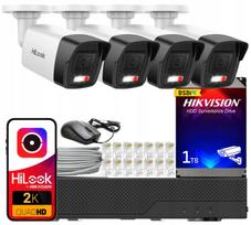 Vaizdo stebėjimo rinkinys Hikvision HiLook, 4MP, 4 kameros, 2K PoE įrašymo įrenginys