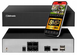 Tinklo vaizdo įrašymo įrenginys NVR, 9 kanalų, 4xPOE, 8MP, 4K, HDMI