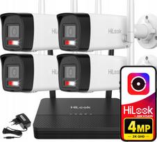 Vaizdo stebėjimo sistema HILOOK Hikvision, 4 išorinės 4MP kameros, pilna spalva, WiFi