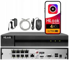 IP vaizdo įrašymo įrenginys Hikvision HiLook, 8 kanalai, 8MPx, 8xPoE, nuolatinė stebėsena