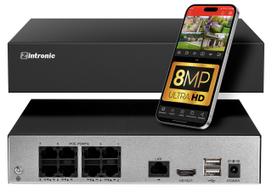 Tinklo vaizdo įrašymo įrenginys NVR, 9 kanalai, 8x PoE, 8 MP, 4K, HDMI
