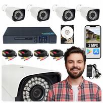 Vaizdo stebėjimo kamerų rinkinys, 4 Full HD kameros, 1 TB diskas
