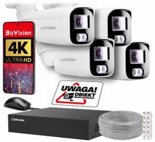 Vaizdo stebėjimo komplektas 4K 8Mpx IP POE, 4 kameros, žmogaus atpažinimas, be disko