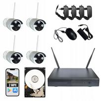 Vaizdo stebėjimo rinkinys su 4 WiFi kameromis, Full HD 2 MP, 1 TB