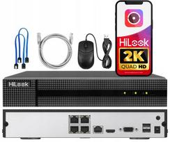 Vaizdo įrašymo įrenginys HiLook NVR-4CH-4MP/4P, 4 PoE IP kameroms, 4 Mpx