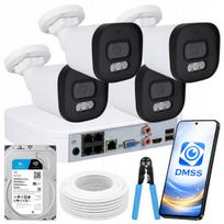 Vaizdo stebėjimo kamera DAHUA, 4Mpx, IP, POE, 4 lauko kameros, 1TB