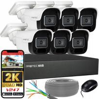 Stebėjimo rinkinys: 6 PoE IP kameros, 4 Mpx, su mikrofonu, be HDD