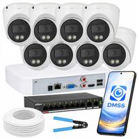 Vaizdo stebėjimo sistema su 8 DAHUA 4Mpx PoE IP kameromis, lauko naudojimui, IR LED