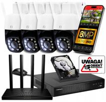 Stebėjimo rinkinys 4x WiFi IP kamera 8MP 4K su garso ir žmonių aptikimu