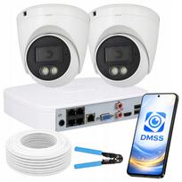 Vaizdo stebėjimo kamera Dahua rinkinys, 2 IP PoE kameros, 4 Mp, DUAL LIGHT