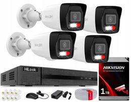 Vaizdo stebėjimo kamera HiLook Hikvision, 6 Mpx, 3K+, IP, hibridinė, 4 vnt. komplektas