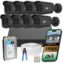 Vaizdo stebėjimo rinkinys su 8 PoE kameromis, 5 Mpx, lauko, išmanioji programėlė, 1TB diskas