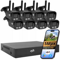 Lauko vaizdo stebėjimo kamera, WiFi, 8 vnt., 5 Mpx, su judesio aptikimu ir IR naktiniu matymu