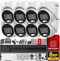 Vaizdo stebėjimo rinkinys Hikvision 4K, 8 lauko kameros 8MP DS-2CE76U0T-LMF