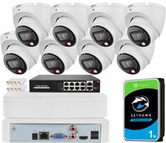 Vaizdo stebėjimo rinkinys su 8 kameromis IPC-HDW1639T-A-IL, 6Mpx, dienos/nakties, spalvotas, PoE