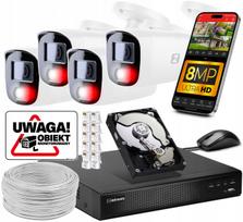 Vaizdo stebėjimo rinkinys 4K, 4 kameros 8MPx POE, įrašymo įrenginys, garsas, judesio aptikimas
