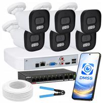 Vaizdo stebėjimo kamerą rinkinys su 6 PoE IP kameromis, 4 Mpx