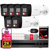 6 vnt. IP kamera HiLook IPC-B140HA-LUC, PoE, Hikvision