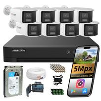 Vaizdo stebėjimo komplektas HIKVISION, 8 panoraminės 180° 5Mpx kameros, 1TB