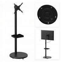Mobilus televizoriaus stovas Spacetronik, 17–43", iki 15 kg, su lentyna, juodas