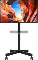 Mobilus televizoriaus stovas su ratukais, 23–55" reguliuojamas, juodas