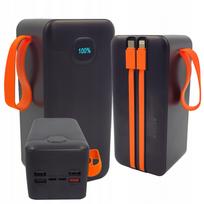 Išorinė baterija FUMO PRO 50000mAh, 7 x USB, greitas įkrovimas, su laidais