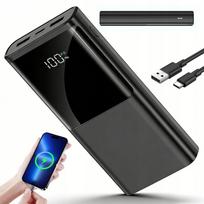 Išorinė baterija 20000 mAh, 22.5 W, 2 USB-A, 1 USB-C, tinkama iPhone, Samsung ir planšetėms