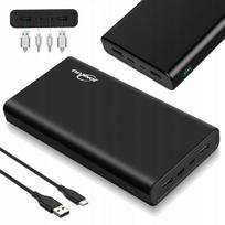 Išorinė baterija POWERFUL 26800mAh, greitas įkrovimas, 2xUSB, USB-C, Micro USB