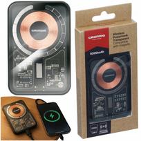 Nešiojama baterija Grundig Powerbank Wireless 5000 mAh, suderinama su MagSafe, USB-C
