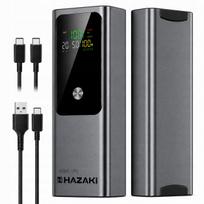 Išorinė baterija 100W 20000mAh su ampermetro ir voltmetro funkcija, 2 laidai, greitas įkrovimas