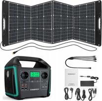 Nešiojama saulės elektrinė 1000W su QC3.0, Type-C, AC ir 200W saulės baterija