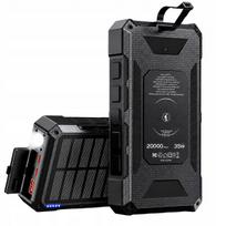 Išorinė baterija FUMO 20000mAh, saulės įkrovimas, PD USB-C, 35W