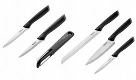 Nerūdijančio plieno peilių rinkinys TEFAL Essential su skustuku, 5 vnt.