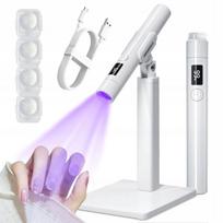 3W mini LED ir UV nagų lempa geliui su stovu