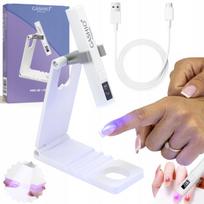 UV LED mini lempa nagams, belaidė, su USB-C ir laikikliu