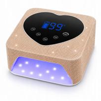 Nagų džiovintuvas UV LED 72W, įkraunamas, su LCD ekranu, spalva: aukso šampano