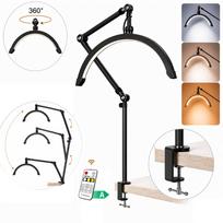 Kosmetinė LED lempa Moon arch blakstienų priauginimui, bešešė, prisukama
