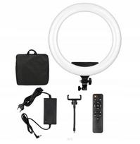 LED žiedinė lempa 56 cm, 90W, su nuotoliniu valdymu, makiažui, tatuiruotėms, blakstienoms