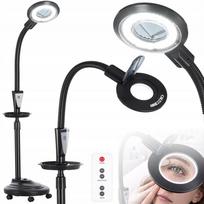LED kosmetinė didinamoji lempa, 24W, blakstienoms, juoda, su padėklu