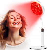 Infraraudonųjų spindulių LED lempa 660/850 nm, 100 LED, su stoveliu, raudonos šviesos terapijai