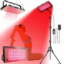 Infraraudonųjų spindulių lempa su reguliuojamu trikojumi, 12V, 96 LED, su kauke