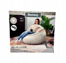 Pripučiamas fotelis BESTWAY, pilkas, 112x112x66 cm