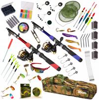 Žvejybinis rinkinys ZEST-W-11: meškerės, ritės, plūdė, dugninė ir spiningas