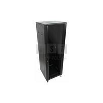 Szafa Q-Lantec Szafa serwerowa 27U 600x1000, drzwi przednie szklane, drzwi tylne stalowe perforowane, zamek, 4 belki nośne, 4 regulowane stopki, do samodzielnego montażu, kolor czarny (SS-27U-600-1000-01-C) | SS-27U-600-1000-01-C | 5904204402224