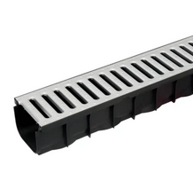Plastikinis latakas MIDI 84 su Magnelis® plieno grotelėmis, 1000x121x84 mm