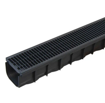 Plastikinis latakas Dakota MIDI 84 su plastikinėmis grotelėmis (PP), 1000x121x84 mm