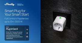 Shelly Plug M Gen3 - 4 vnt. išmanių Wi-Fi Matter kištukinių lizdų su galios matavimu (juodas), Juoda