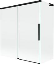 Mexen Rox L vonios ekrano dviejų durų slankusis 150 + 70 x 150 cm, skaidrus, juodas - 8C9L-150-070-70-00