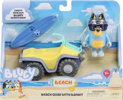 Bluey Bandit paplūdimio keturratis su figūrėle